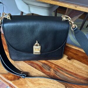 Rebecca Minkoff Love Too Large Black Leather Shoulder Bag